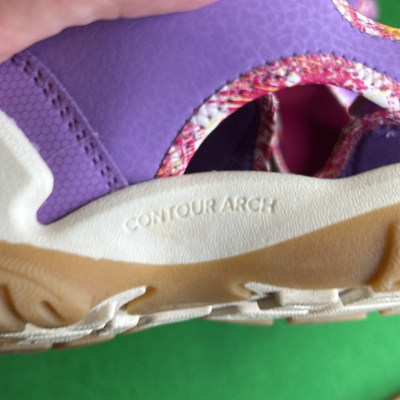 KEEN BIG KIDS KNOTCH CREEK OPEN TOE PURPLE SANDALS SZ 13 - Picture 8 of 13